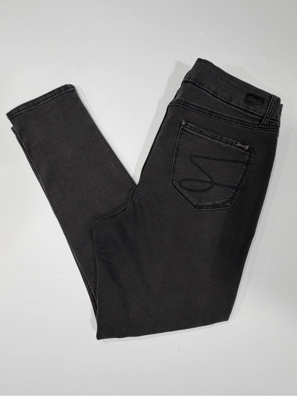 Seven7 Jeans Womens 10
TUMMYLESS High Rise Skinny Distressed Ash Grey Stretch